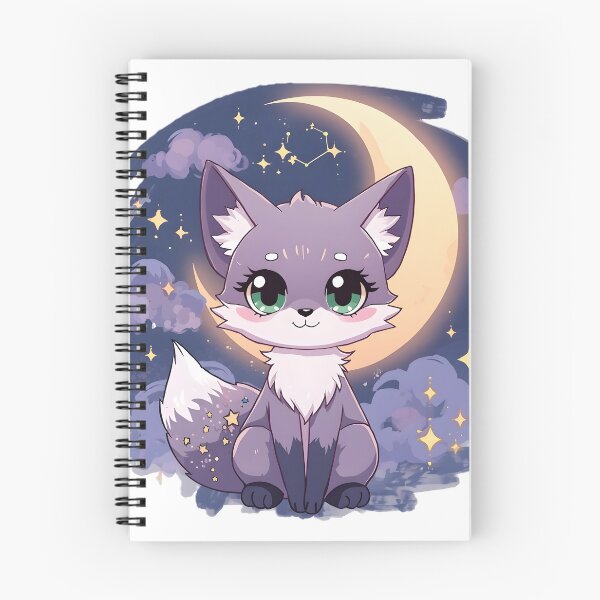 Item preview, Cute Celestial Fox Under Crescent Moon | Kawaii Night Sky Fox designed and sold by dreamz-world.