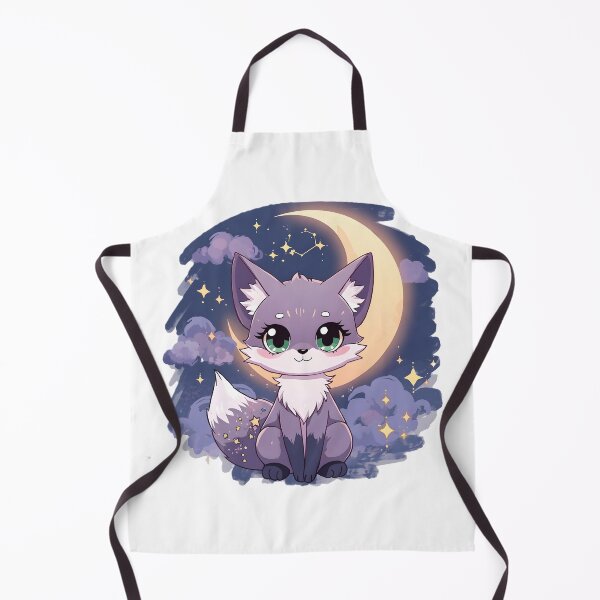 Item preview, Cute Celestial Fox Under Crescent Moon | Kawaii Night Sky Fox designed and sold by dreamz-world.