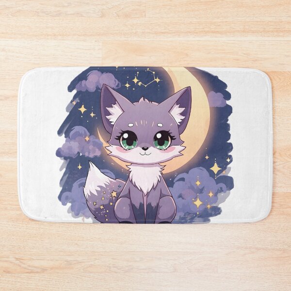 Item preview, Cute Celestial Fox Under Crescent Moon | Kawaii Night Sky Fox designed and sold by dreamz-world.
