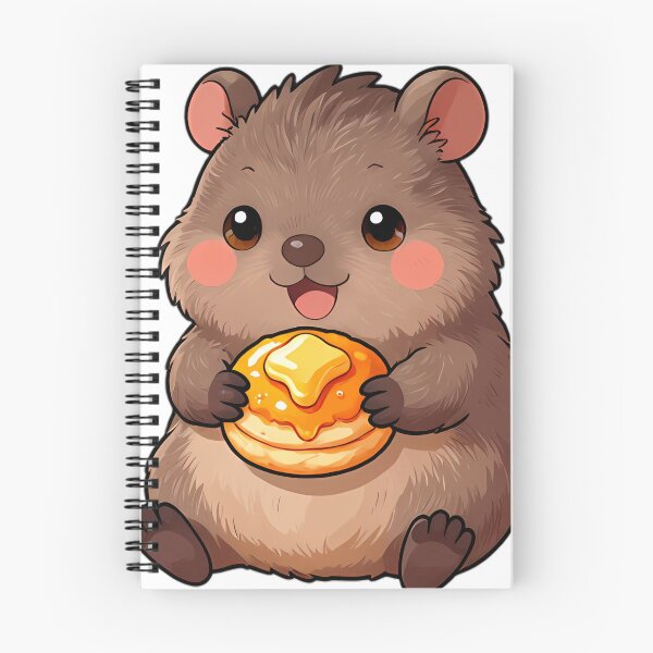 Item preview, Cute Wombat Joey with Pumpkin Spice Crumpet designed and sold by pumsquare.