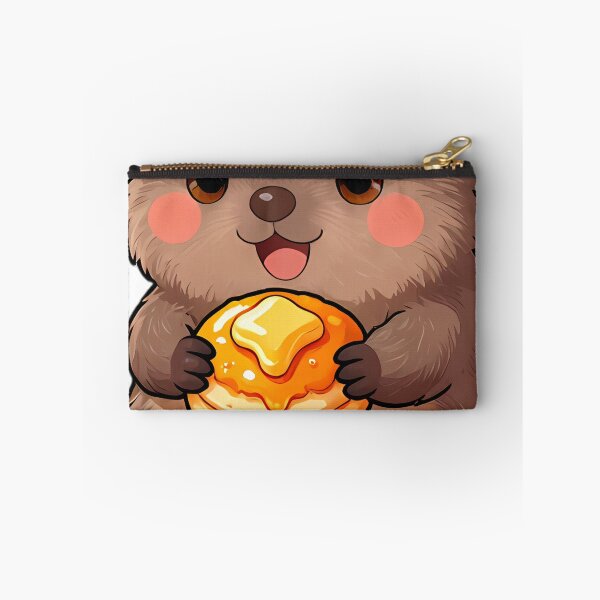 Item preview, Cute Wombat Joey with Pumpkin Spice Crumpet designed and sold by pumsquare.