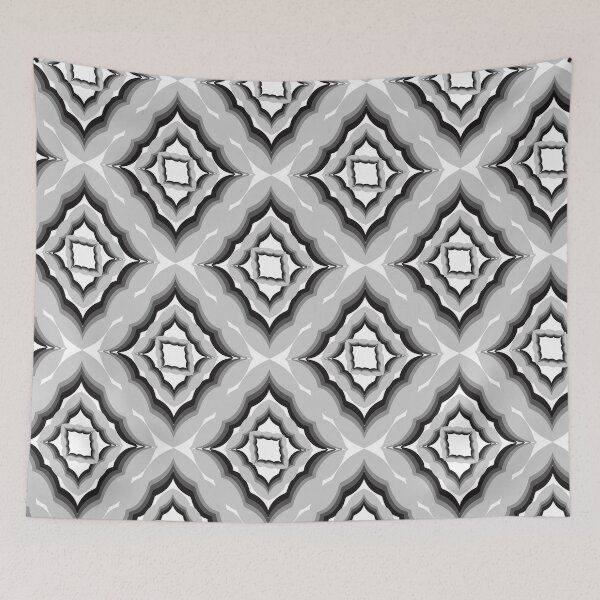 Item preview, Monochrome Tunnel Frame Geometric Pattern designed and sold by PoeticRecipeST.