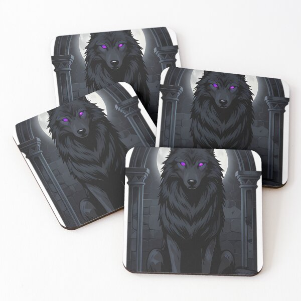 Item preview, Gothic Black Wolf Triple Moon Arcane Gate designed and sold by IllumeInk.