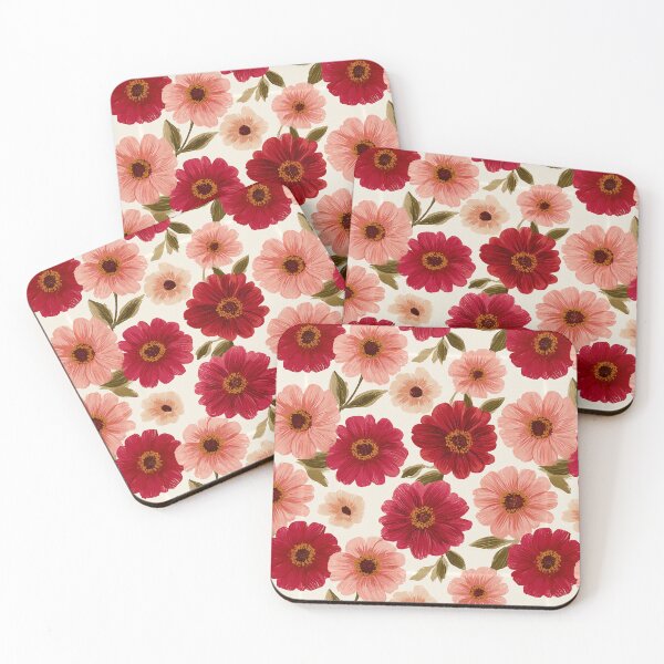 Item preview, Fresh Zinnia Flower  - Botanical Garden Pattern - Valentine Gifts For wife designed and sold by RoyalStarsPatts.