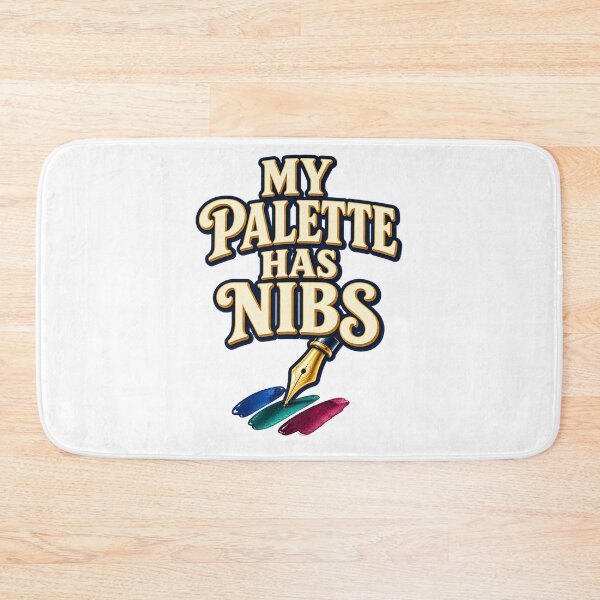 Item preview, Funny Fountain Pen Gift – My Palette Has Nibs Ink Swatching Pun designed and sold by UrbanCanvvas.