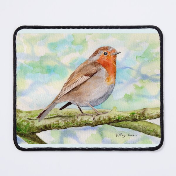 Item preview, Robin redbreast in watercolor designed and sold by Kathryn Green.