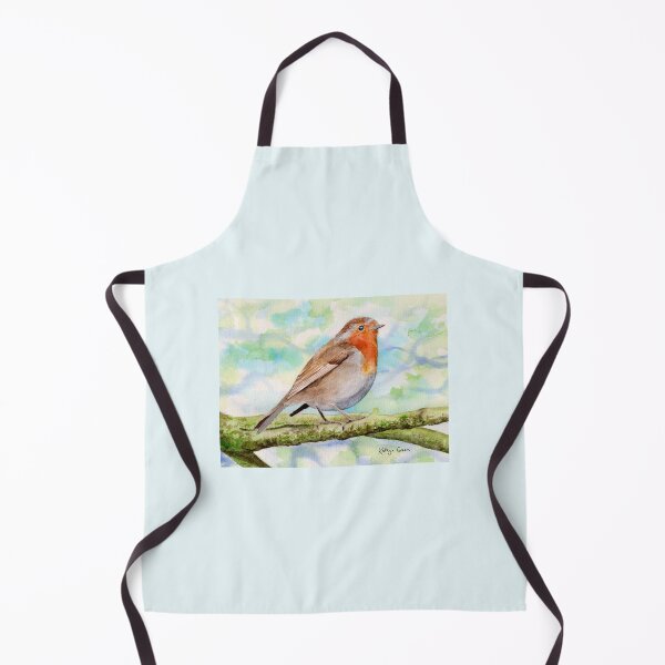 Item preview, Robin redbreast in watercolor designed and sold by Kathryn Green.
