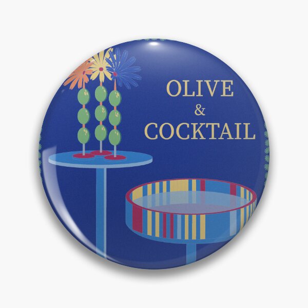 Item preview, olive & cocktail designed and sold by AtenaArtStudio.