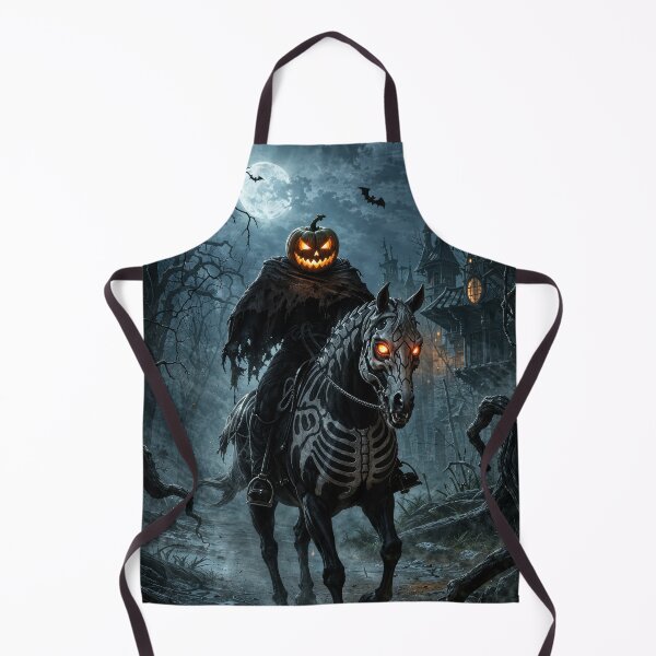Item preview, Headless Horseman Halloween – Pumpkin Rider on Skeleton Horse designed and sold by DrakariArt.
