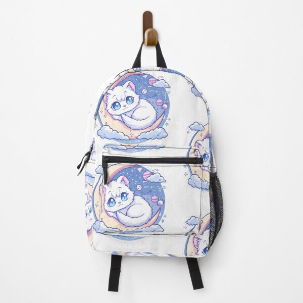 Item preview, Cute Cosmic Cat on Crescent Moon | Kawaii Celestial Space Cat designed and sold by dreamz-world.