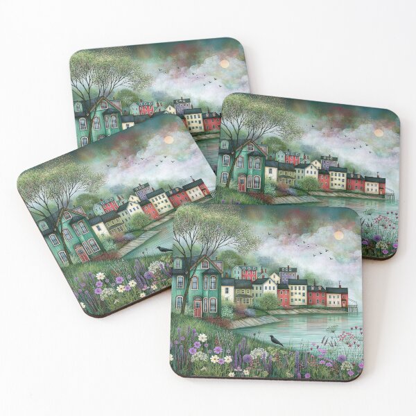 Item preview, Dreamy Coastal Village at Dusk designed and sold by Blue Horse Photo Magic.