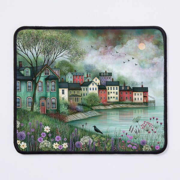 Item preview, Dreamy Coastal Village at Dusk designed and sold by Blue Horse Photo Magic.