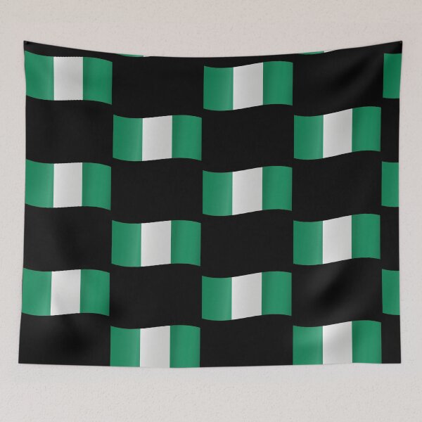 Item preview, Nigerian Waving Flag Nigerian Pride Design designed and sold by yazdogs.