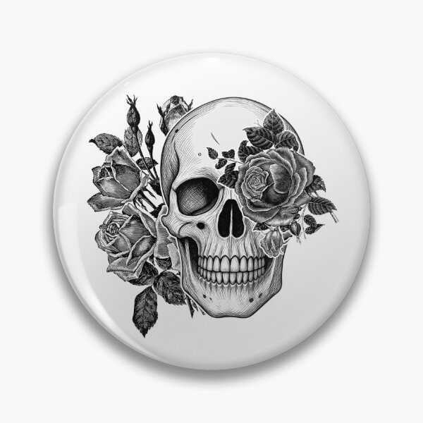 Item preview, Gothic Skull with Roses designed and sold by EniShiju.