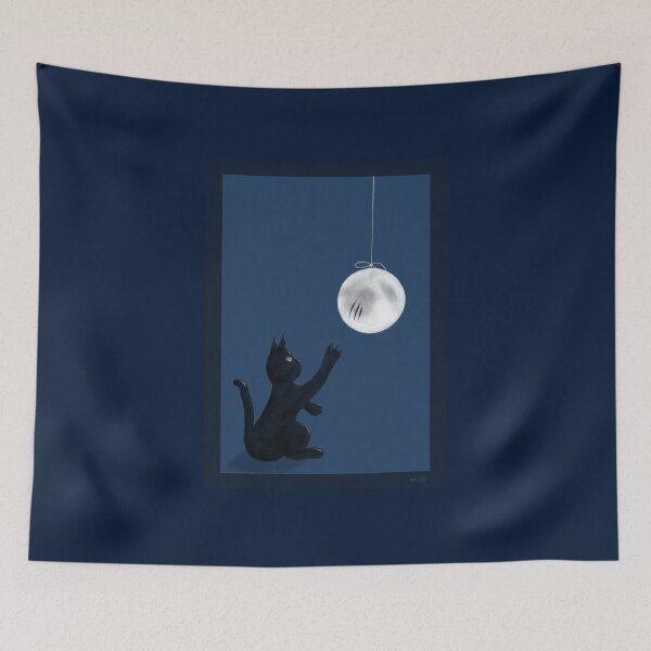 Item preview, Cat Life: cat and moon designed and sold by byArek.