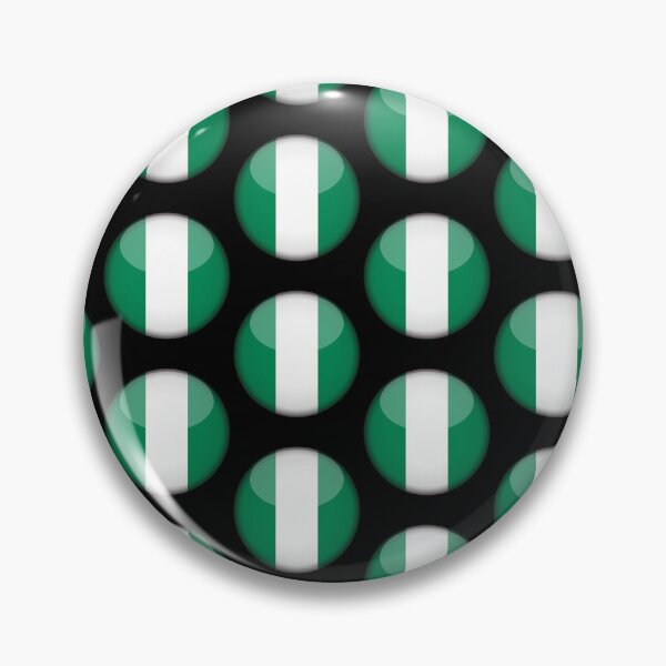 Item preview, Nigerian 3D Round Flag Nigerian Pride Design designed and sold by YAZ.