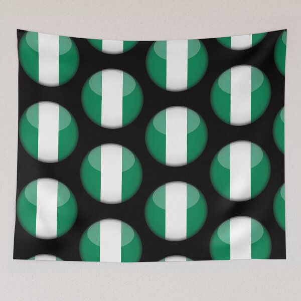 Item preview, Nigerian 3D Round Flag Nigerian Pride Design designed and sold by yazdogs.