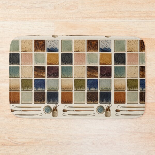 Item preview, Pottery Studio Decor – Ceramic Glaze Test Tile Wall Art for Potters designed and sold by astersgraphics.