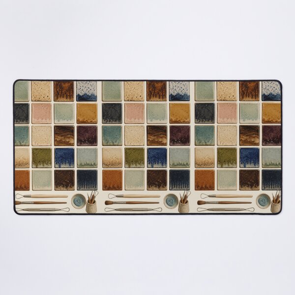 Item preview, Pottery Studio Decor – Ceramic Glaze Test Tile Wall Art for Potters designed and sold by astersgraphics.