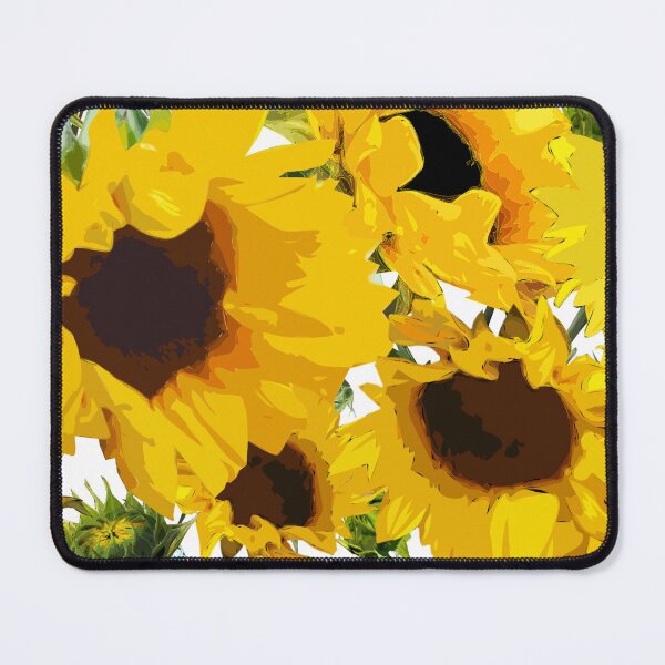 Item preview, Golden Sunflowers Halfdrop on White designed and sold by Art in My Loft.