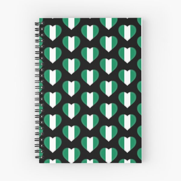 Item preview, Nigerian Flag Heart 3D Nigerian Love Gift Design designed and sold by YAZ.