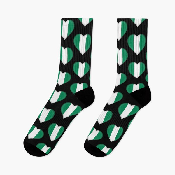 Item preview, Nigerian Flag Heart 3D Nigerian Love Gift Design designed and sold by yazdogs.