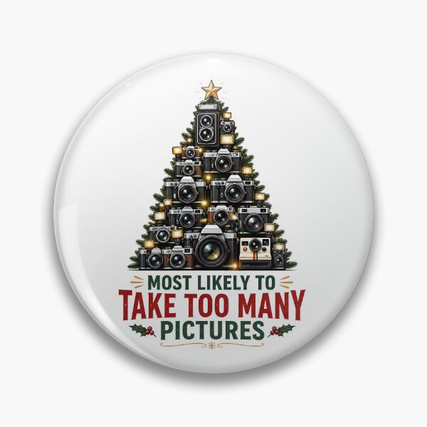 Item preview, Most Likely To Take Too Many Pictures Camera Christmas Tree designed and sold by RoyesButler.