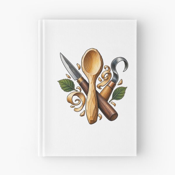 Item preview, Spoon Carving Gift – Greenwood Tools and Hand-Carved Spoon Art designed and sold by UrbanCanvvas.