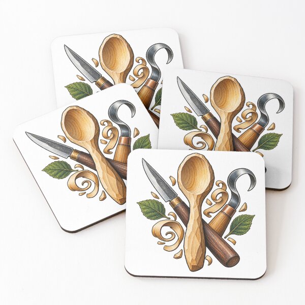 Item preview, Spoon Carving Gift – Greenwood Tools and Hand-Carved Spoon Art designed and sold by UrbanCanvvas.