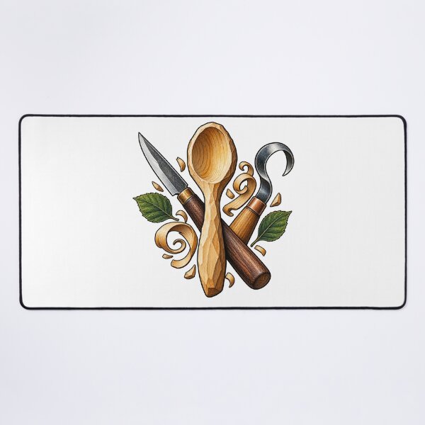Item preview, Spoon Carving Gift – Greenwood Tools and Hand-Carved Spoon Art designed and sold by UrbanCanvvas.