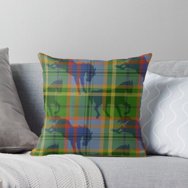 Item preview, Blue green Rainbow horse tartan plaid with faux twill texture designed and sold by Anne Londez Studio.