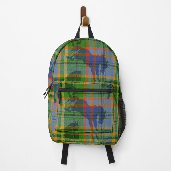 Item preview, Blue green Rainbow horse tartan plaid with faux twill texture designed and sold by Anne Londez Studio.