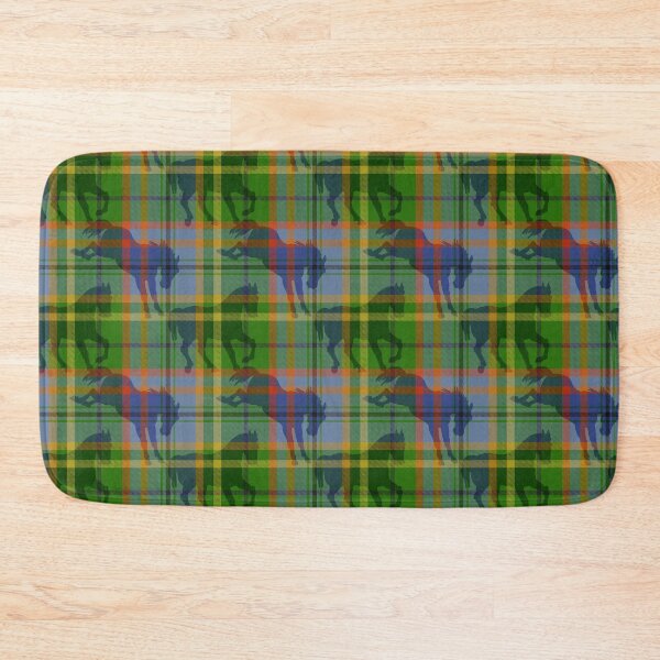 Item preview, Blue green Rainbow horse tartan plaid with faux twill texture designed and sold by Anne Londez Studio.