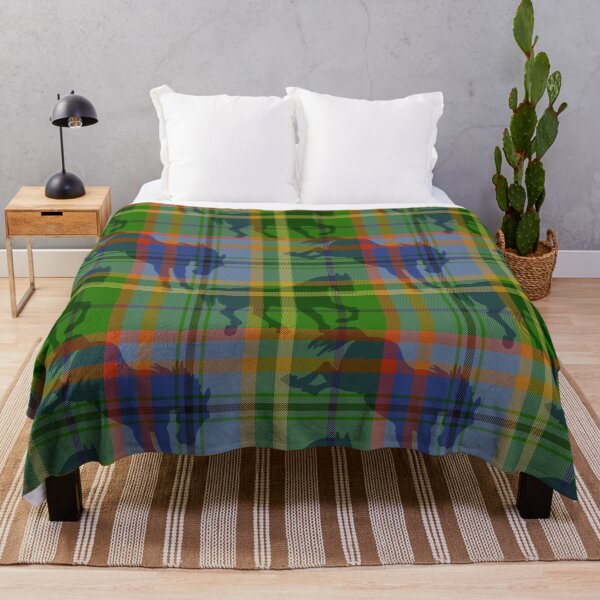 Item preview, Blue green Rainbow horse tartan plaid with faux twill texture designed and sold by Anne Londez Studio.
