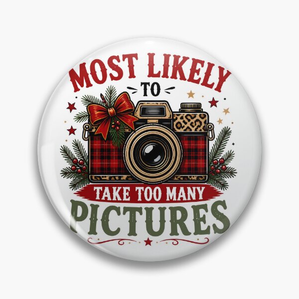 Item preview, Most Likely To Take Too Many Pictures Leopard Red Plaid Camera designed and sold by RoyesButler.