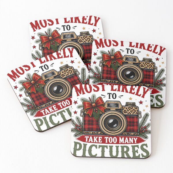 Item preview, Most Likely To Take Too Many Pictures Leopard Red Plaid Camera designed and sold by RoyesButler.