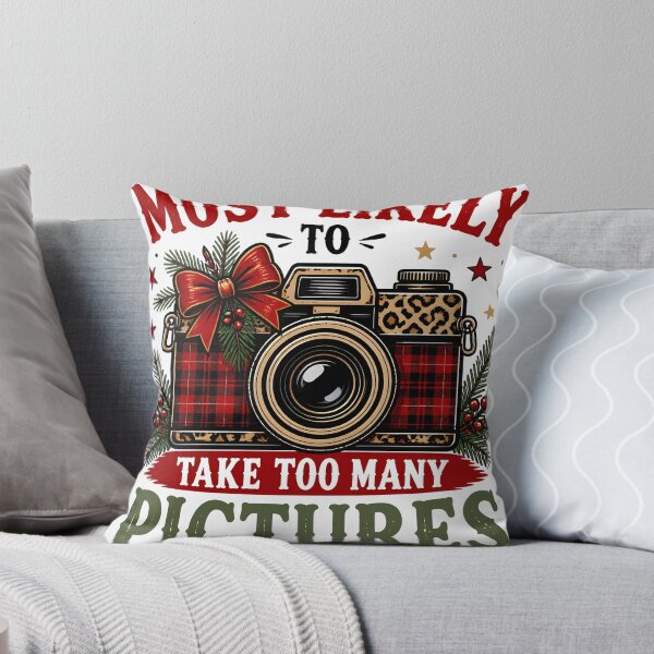 Item preview, Most Likely To Take Too Many Pictures Leopard Red Plaid Camera designed and sold by RoyesButler.