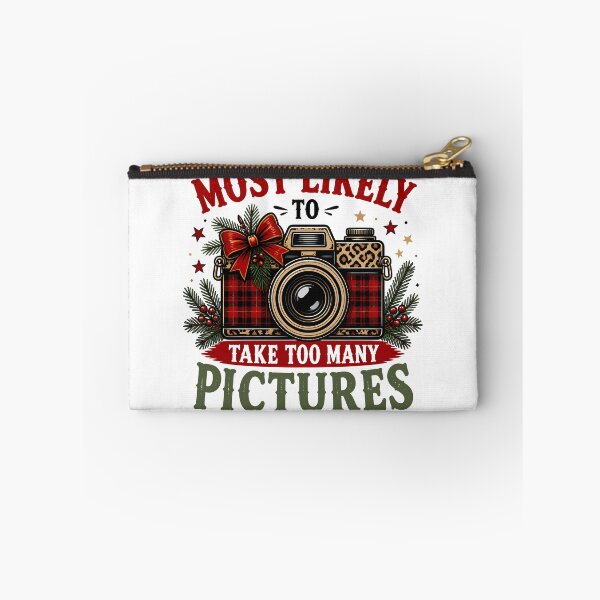 Item preview, Most Likely To Take Too Many Pictures Leopard Red Plaid Camera designed and sold by RoyesButler.