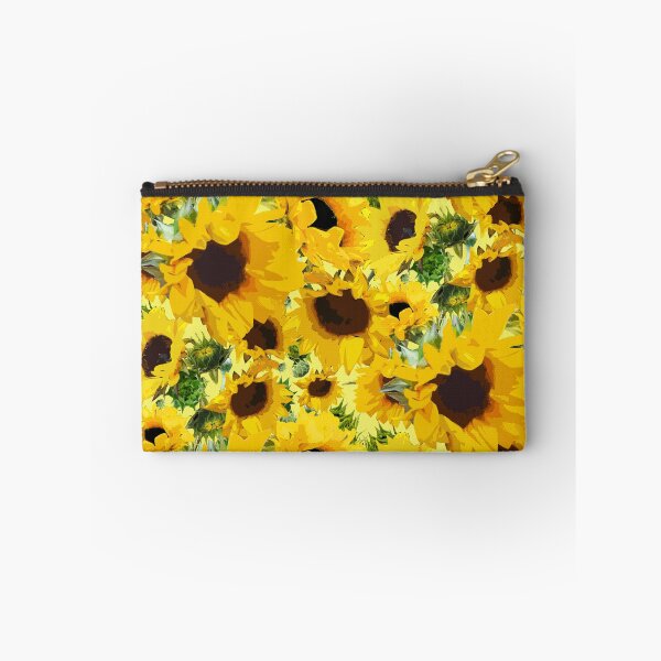 Item preview, Golden Sunflowers Halfdrop on Yellow f4f26a designed and sold by Art in My Loft.