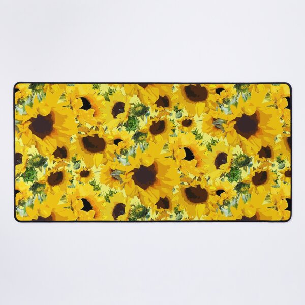 Item preview, Golden Sunflowers Halfdrop on Yellow f4f26a designed and sold by Art in My Loft.