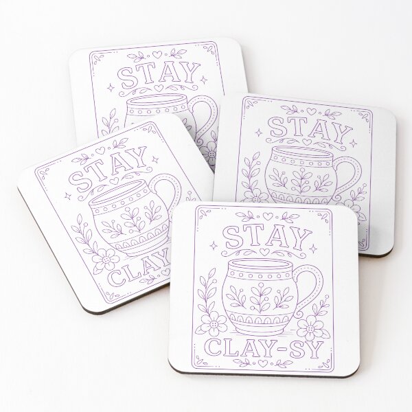Item preview, Stay Clay-sy Pottery Mug Purple designed and sold by SamanthaLPottery.