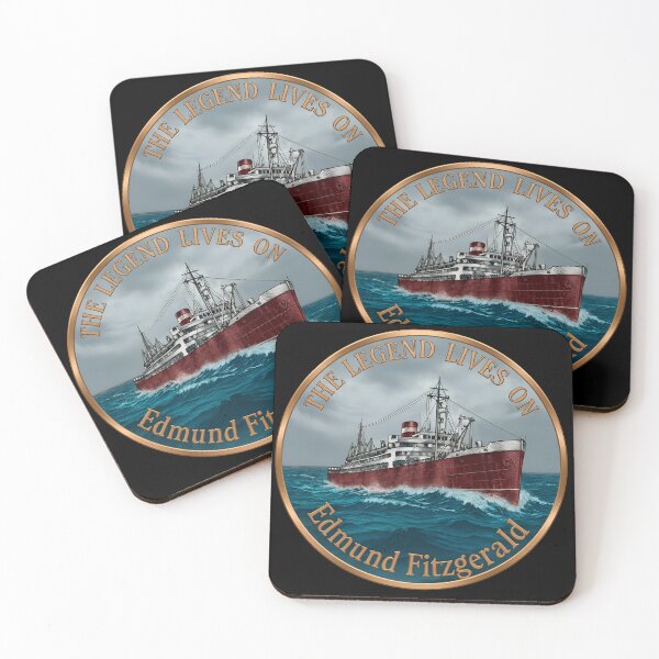 Item preview, Edmund Fitzgerald Sinking Ship Vintage Sketch | Great Lakes 1975 Tragedy Art Poster designed and sold by novapixel25100.