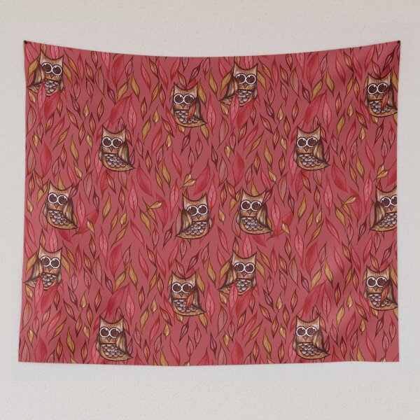 Item preview, Owls Autumn Leaves designed and sold by lacychenault.