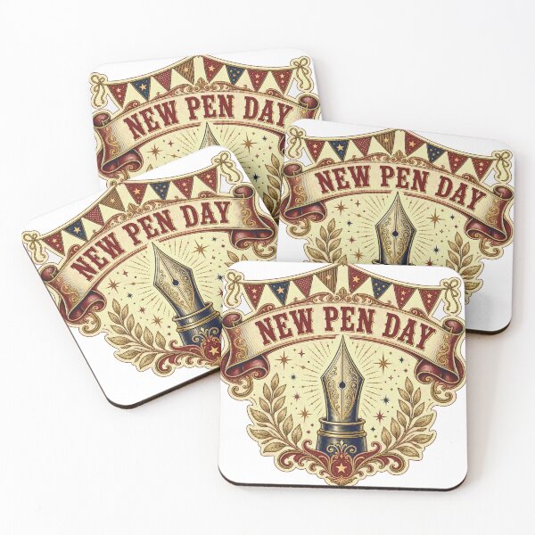 Item preview, New Pen Day Vintage Fountain Pen Banner designed and sold by BoosterShop.