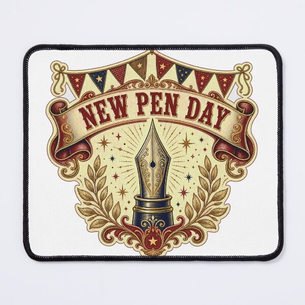 Item preview, New Pen Day Vintage Fountain Pen Banner designed and sold by BoosterShop.