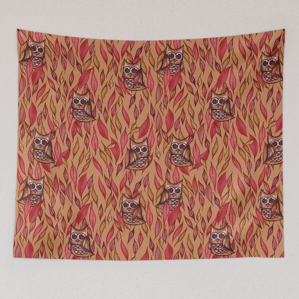 Item preview, Owls Autumn Leaves designed and sold by lacychenault.