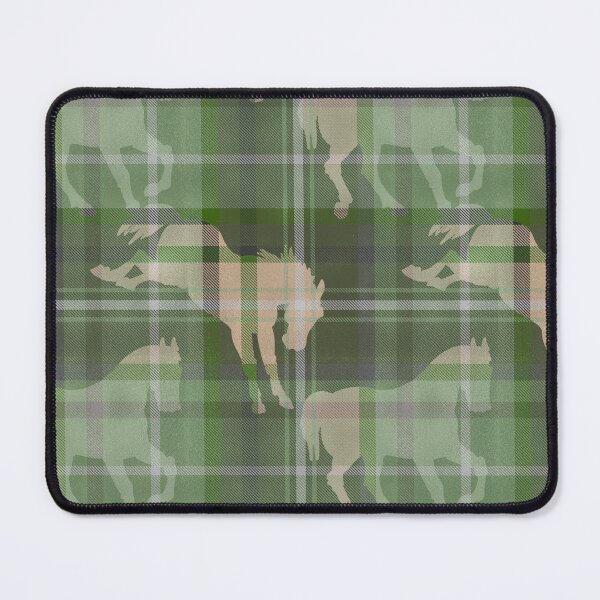 Item preview, Dusty green horse tartan plaid with faux twill texture designed and sold by Anne Londez Studio.