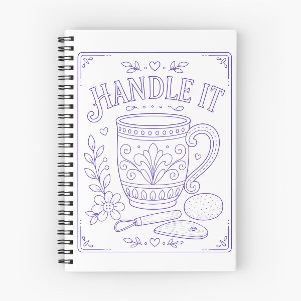 Item preview, Handle it Pottery Mug Blue designed and sold by SamanthaLPottery.