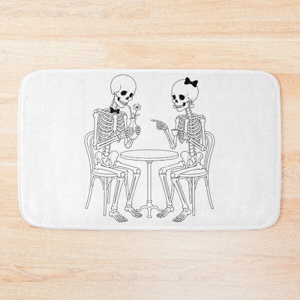Item preview, Skeleton Couple on an Awkward First Date designed and sold by Qenlo.