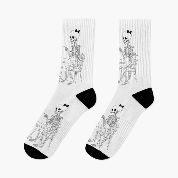 Item preview, Skeleton Couple on an Awkward First Date designed and sold by Qenlo.